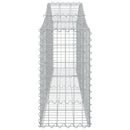 vidaXL 15 db íves horganyzott vas gabion kosár 200x30x60/80 cm