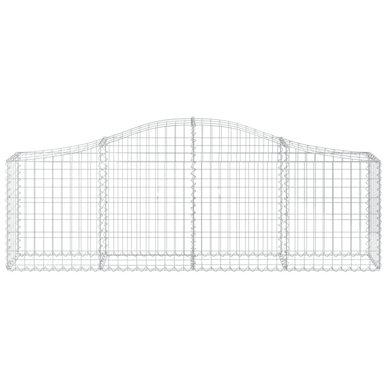 vidaXL 18 db íves horganyzott vas gabion kosár 200x30x60/80 cm