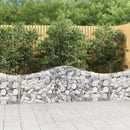 vidaXL 20 db íves horganyzott vas gabion kosár 200x30x60/80 cm