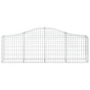 vidaXL 25 db íves horganyzott vas gabion kosár 200x30x60/80 cm