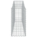 vidaXL 25 db íves horganyzott vas gabion kosár 200x30x60/80 cm