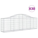 vidaXL 30 db íves horganyzott vas gabion kosár 200x30x60/80 cm