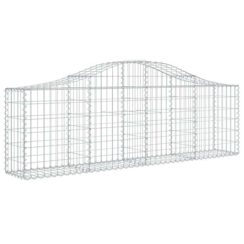 vidaXL 30 db íves horganyzott vas gabion kosár 200x30x60/80 cm