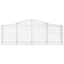 vidaXL 30 db íves horganyzott vas gabion kosár 200x30x60/80 cm