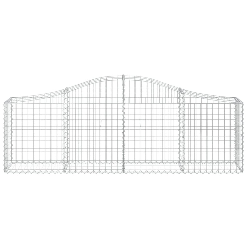 vidaXL 30 db íves horganyzott vas gabion kosár 200x30x60/80 cm