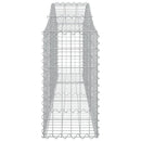 vidaXL 30 db íves horganyzott vas gabion kosár 200x30x60/80 cm