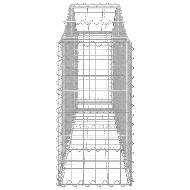vidaXL 30 db íves horganyzott vas gabion kosár 200x30x60/80 cm