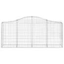 vidaXL 3 db íves horganyzott vas gabion kosár 200x30x80/100 cm