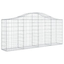 vidaXL 5 db íves horganyzott vas gabion kosár 200x30x80/100 cm