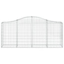 vidaXL 7 db íves horganyzott vas gabion kosár 200x30x80/100 cm