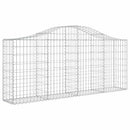 vidaXL 8 db íves horganyzott vas gabion kosár 200x30x80/100 cm
