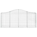 vidaXL 8 db íves horganyzott vas gabion kosár 200x30x80/100 cm
