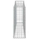 vidaXL 8 db íves horganyzott vas gabion kosár 200x30x80/100 cm