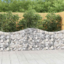 vidaXL 8 db íves horganyzott vas gabion kosár 200x30x80/100 cm