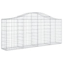 vidaXL 10 db íves horganyzott vas gabion kosár 200x30x80/100 cm