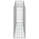vidaXL 11 db íves horganyzott vas gabion kosár 200x30x80/100 cm