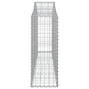 vidaXL 13 db íves horganyzott vas gabion kosár 200x30x80/100 cm