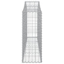 vidaXL 20 db íves horganyzott vas gabion kosár 200x30x80/100 cm