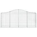 vidaXL 25 db íves horganyzott vas gabion kosár 200x30x80/100 cm