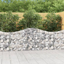 vidaXL 25 db íves horganyzott vas gabion kosár 200x30x80/100 cm