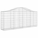 vidaXL 30 db íves horganyzott vas gabion kosár 200x30x80/100 cm