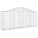 vidaXL 40 db íves horganyzott vas gabion kosár 200x30x80/100 cm