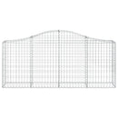 vidaXL 40 db íves horganyzott vas gabion kosár 200x30x80/100 cm
