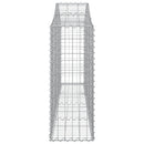 vidaXL 40 db íves horganyzott vas gabion kosár 200x30x80/100 cm
