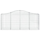 vidaXL 50 db íves horganyzott vas gabion kosár 200x30x80/100 cm