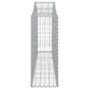 vidaXL 50 db íves horganyzott vas gabion kosár 200x30x80/100 cm