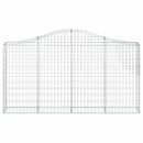 vidaXL 2 db íves horganyzott vas gabion kosár 200x30x100/120 cm