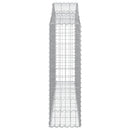vidaXL 4 db íves horganyzott vas gabion kosár 200x30x100/120 cm