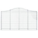 vidaXL 5 db íves horganyzott vas gabion kosár 200x30x100/120 cm