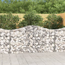 vidaXL 5 db íves horganyzott vas gabion kosár 200x30x100/120 cm