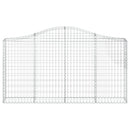 vidaXL 6 db íves horganyzott vas gabion kosár 200x30x100/120 cm