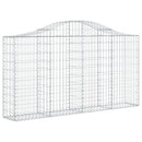 vidaXL 7 db íves horganyzott vas gabion kosár 200x30x100/120 cm