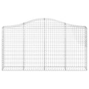 vidaXL 12 db íves horganyzott vas gabion kosár 200x30x100/120 cm