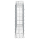 vidaXL 12 db íves horganyzott vas gabion kosár 200x30x100/120 cm
