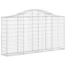 vidaXL 13 db íves horganyzott vas gabion kosár 200x30x100/120 cm