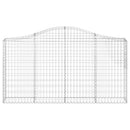 vidaXL 13 db íves horganyzott vas gabion kosár 200x30x100/120 cm