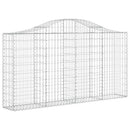 vidaXL 18 db íves horganyzott vas gabion kosár 200x30x100/120 cm