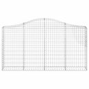 vidaXL 18 db íves horganyzott vas gabion kosár 200x30x100/120 cm