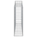 vidaXL 18 db íves horganyzott vas gabion kosár 200x30x100/120 cm
