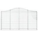 vidaXL 20 db íves horganyzott vas gabion kosár 200x30x100/120 cm