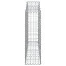 vidaXL 25 db íves horganyzott vas gabion kosár 200x30x100/120 cm