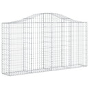 vidaXL 30 db íves horganyzott vas gabion kosár 200x30x100/120 cm
