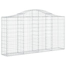 vidaXL 40 db íves horganyzott vas gabion kosár 200x30x100/120 cm