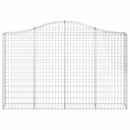 vidaXL 2 db íves horganyzott vas gabion kosár 200x30x120/140 cm