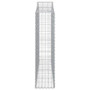 vidaXL 2 db íves horganyzott vas gabion kosár 200x30x120/140 cm