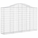 vidaXL 3 db íves horganyzott vas gabion kosár 200x30x120/140 cm